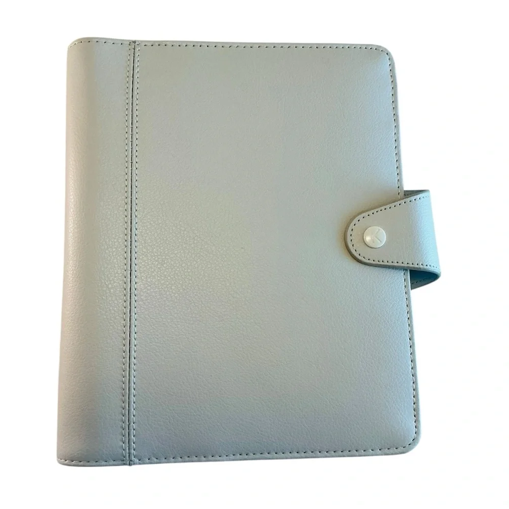 Kikki.k Signature Planner Leather A5 Large GRAY with White Rings, Agenda